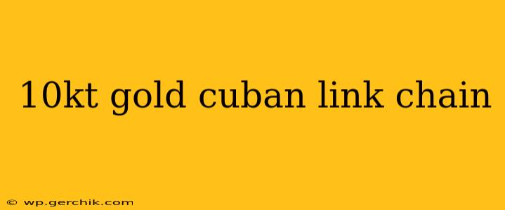 10kt gold cuban link chain