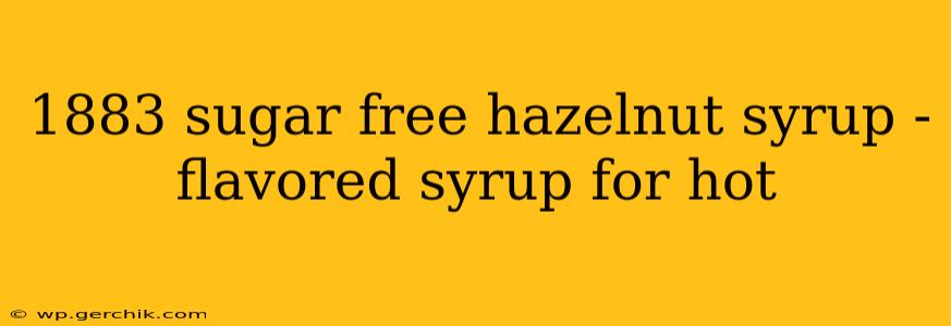 1883 sugar free hazelnut syrup - flavored syrup for hot