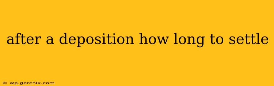 after a deposition how long to settle