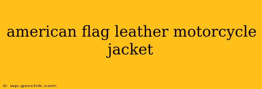 american flag leather motorcycle jacket