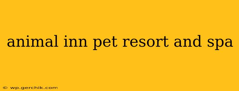 animal inn pet resort and spa