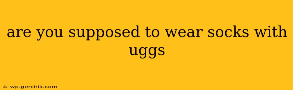 are you supposed to wear socks with uggs