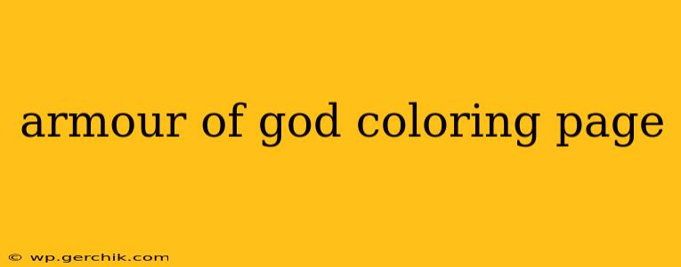 armour of god coloring page