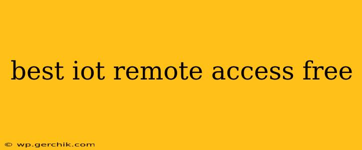 best iot remote access free