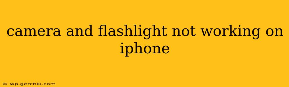 camera and flashlight not working on iphone