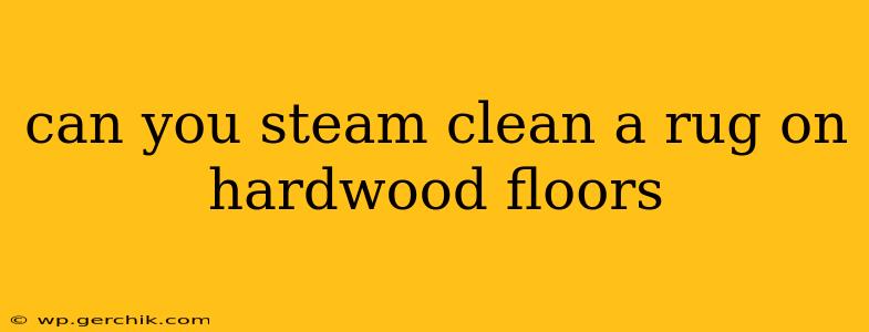can you steam clean a rug on hardwood floors