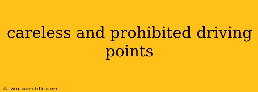 careless and prohibited driving points