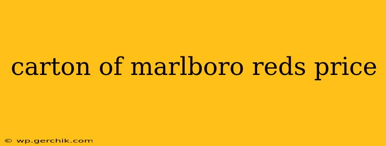 carton of marlboro reds price