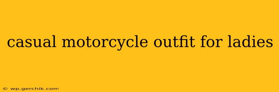casual motorcycle outfit for ladies