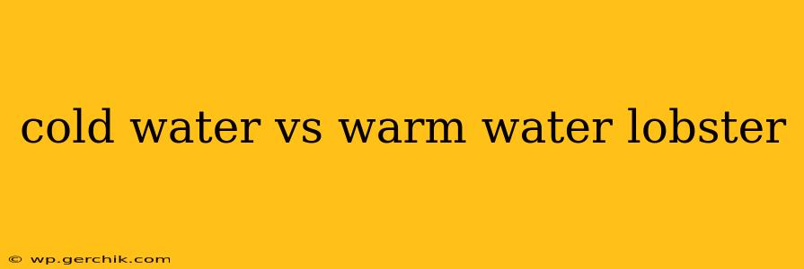 cold water vs warm water lobster