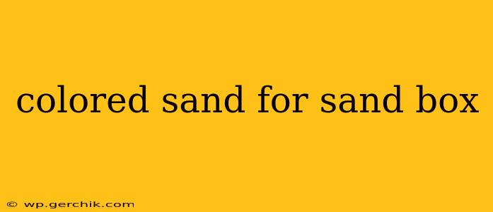 colored sand for sand box