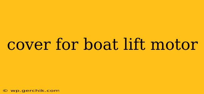 cover for boat lift motor