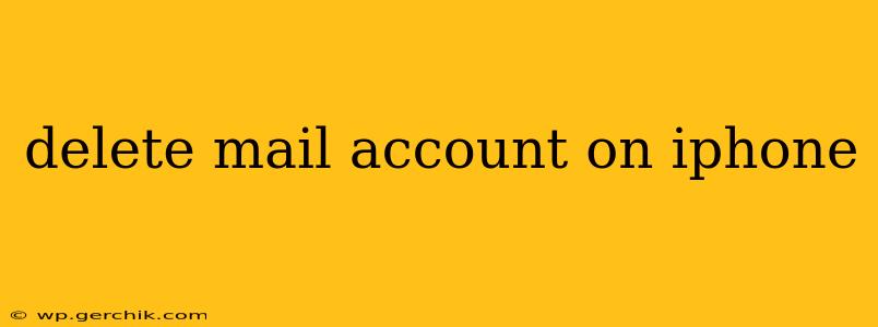delete mail account on iphone