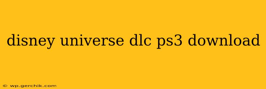 disney universe dlc ps3 download