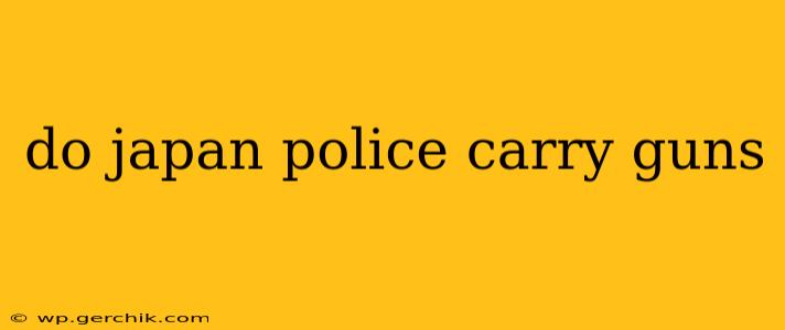 do japan police carry guns