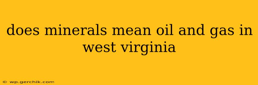 does minerals mean oil and gas in west virginia