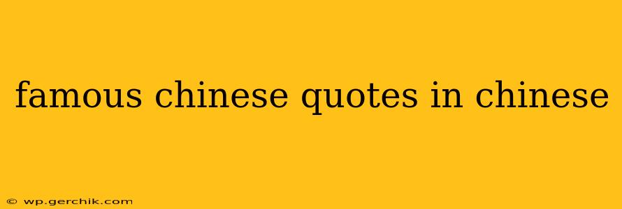 famous chinese quotes in chinese