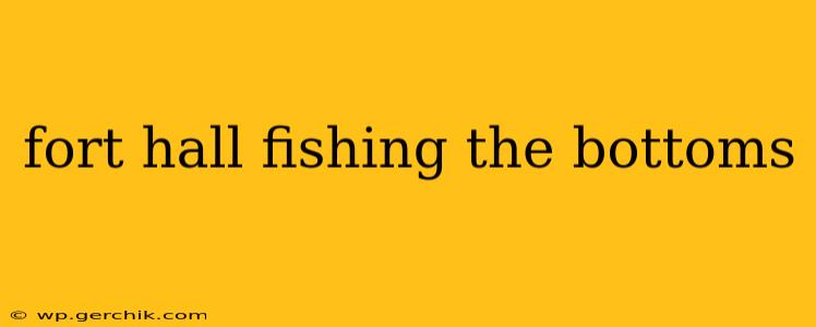fort hall fishing the bottoms