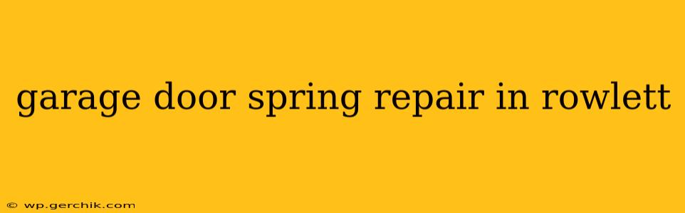 garage door spring repair in rowlett
