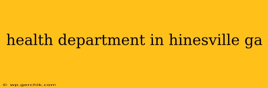 health department in hinesville ga