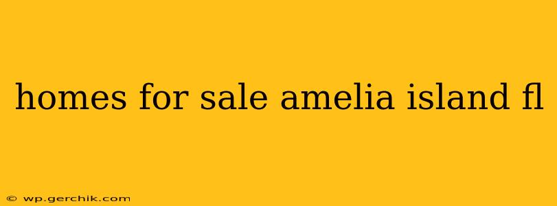 homes for sale amelia island fl