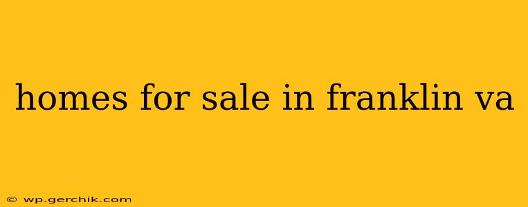 homes for sale in franklin va