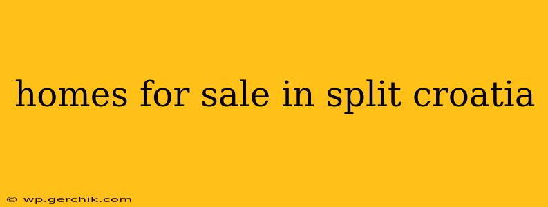 homes for sale in split croatia
