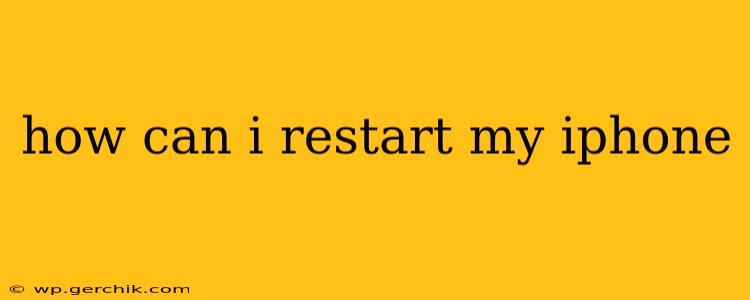 how can i restart my iphone