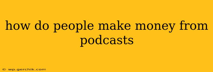 how do people make money from podcasts