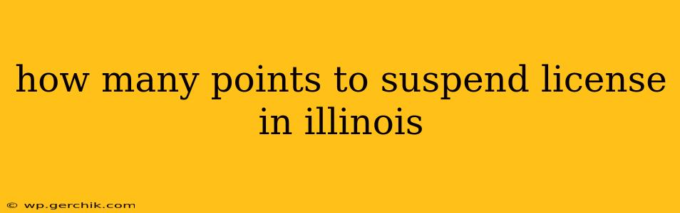 how many points to suspend license in illinois