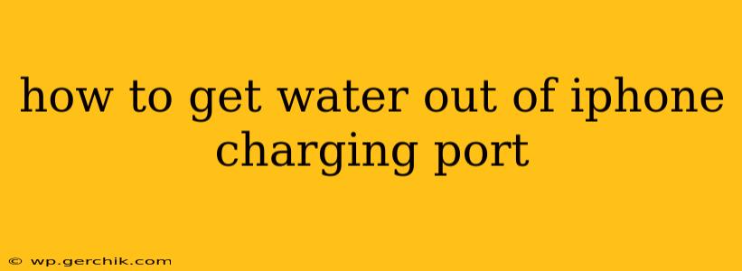 how to get water out of iphone charging port