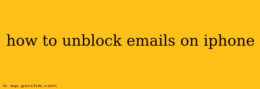how to unblock emails on iphone