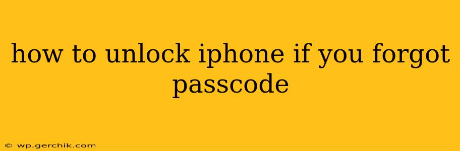 how to unlock iphone if you forgot passcode
