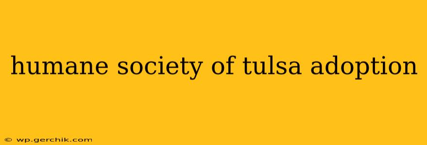 humane society of tulsa adoption