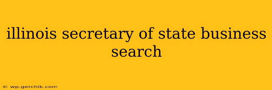 illinois secretary of state business search
