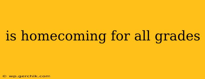 is homecoming for all grades
