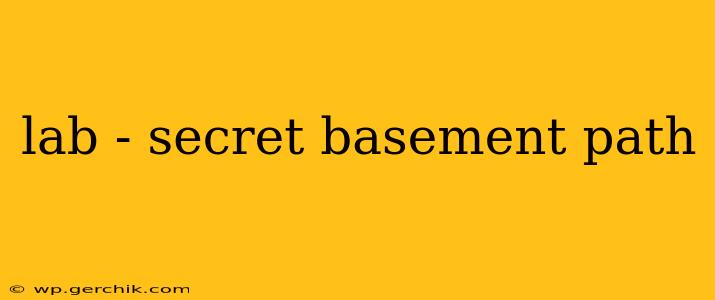 lab - secret basement path