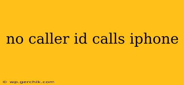 no caller id calls iphone