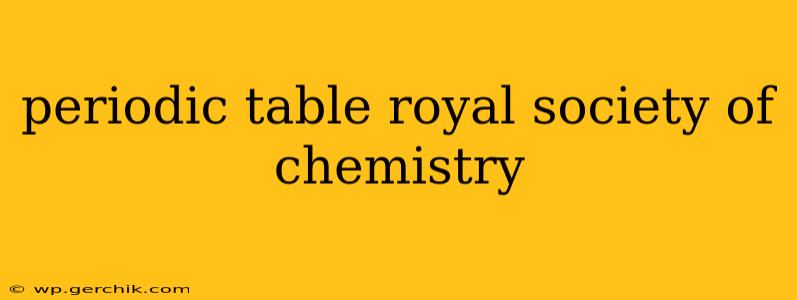 periodic table royal society of chemistry