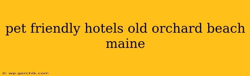 pet friendly hotels old orchard beach maine