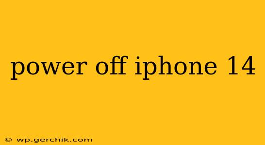 power off iphone 14
