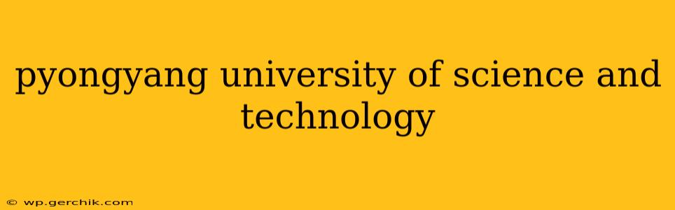 pyongyang university of science and technology