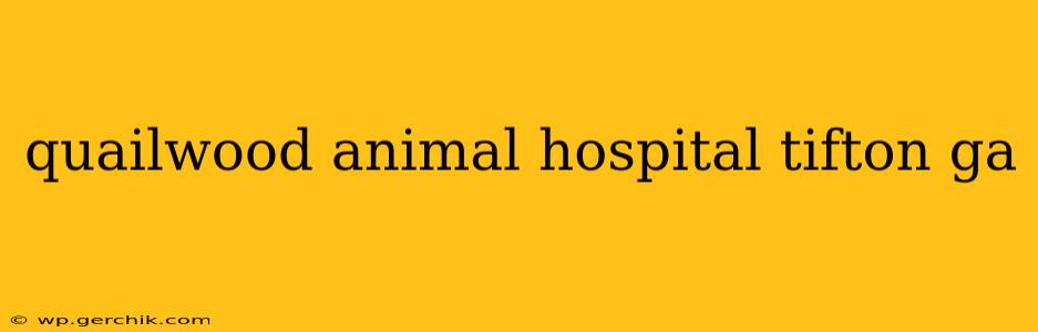 quailwood animal hospital tifton ga