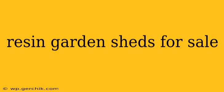 resin garden sheds for sale