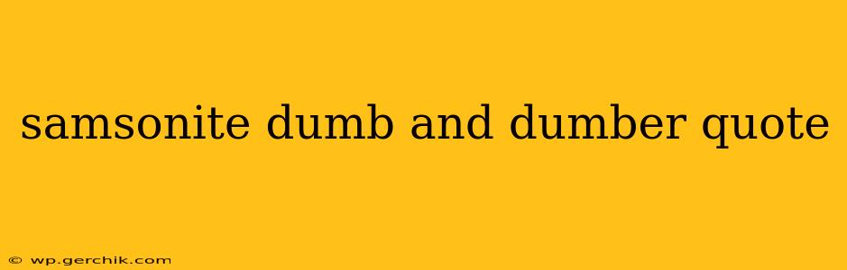 samsonite dumb and dumber quote