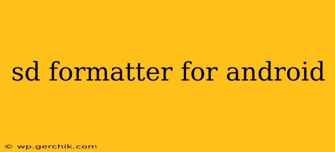 sd formatter for android