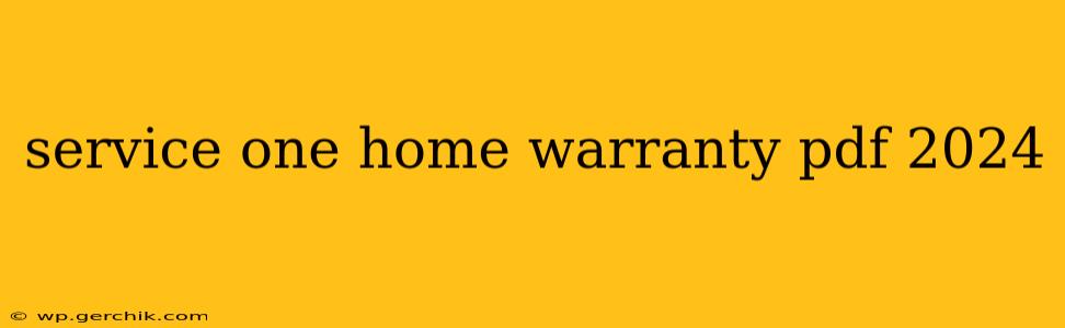 service one home warranty pdf 2024