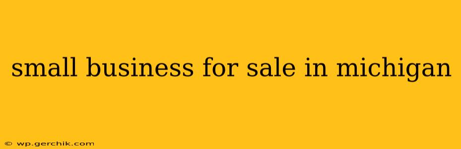 small business for sale in michigan