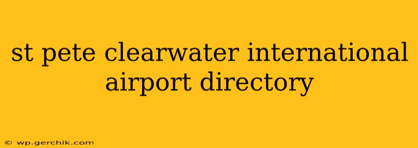 st pete clearwater international airport directory