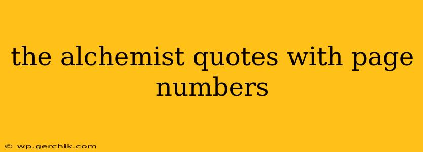 the alchemist quotes with page numbers